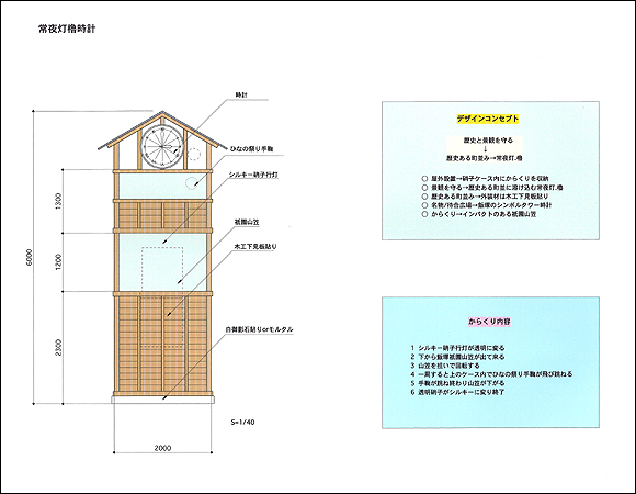 からくり時計 提案パース 例5